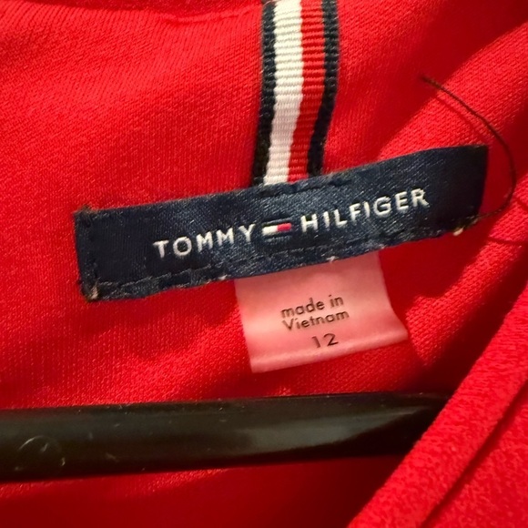 Tommy Hilfiger Women's Plus Size Fit and Flare Midi Dress Red Size 12 - Picture 4 of 4